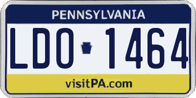 PA license plate LDO1464