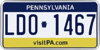 PA license plate LDO1467