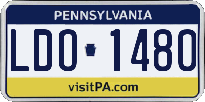 PA license plate LDO1480