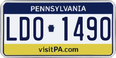 PA license plate LDO1490