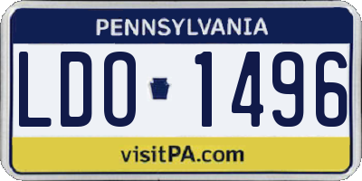 PA license plate LDO1496