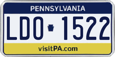 PA license plate LDO1522