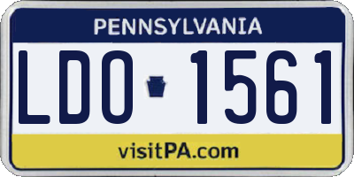PA license plate LDO1561