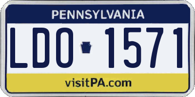 PA license plate LDO1571