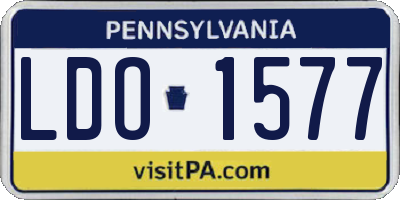 PA license plate LDO1577