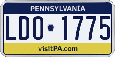 PA license plate LDO1775