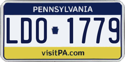 PA license plate LDO1779