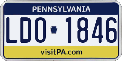 PA license plate LDO1846