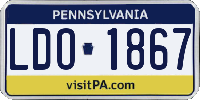 PA license plate LDO1867