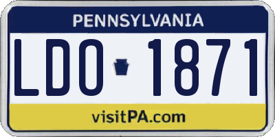 PA license plate LDO1871