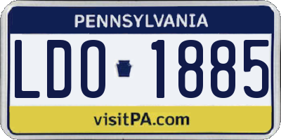 PA license plate LDO1885