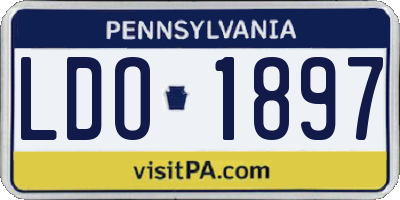 PA license plate LDO1897