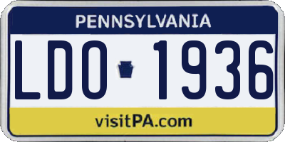 PA license plate LDO1936