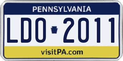 PA license plate LDO2011