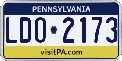 PA license plate LDO2173