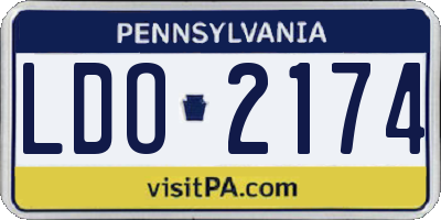 PA license plate LDO2174