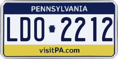 PA license plate LDO2212