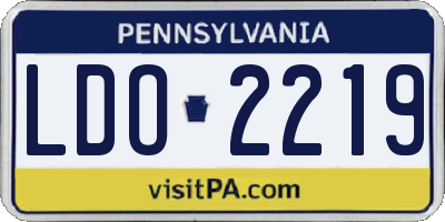 PA license plate LDO2219