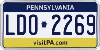 PA license plate LDO2269