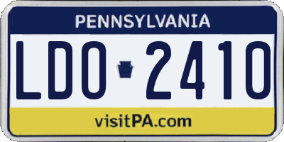 PA license plate LDO2410