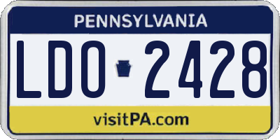 PA license plate LDO2428