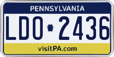 PA license plate LDO2436