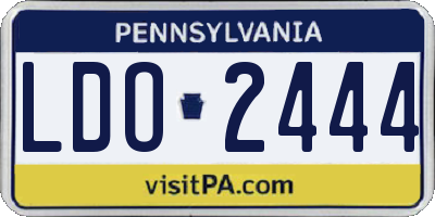 PA license plate LDO2444
