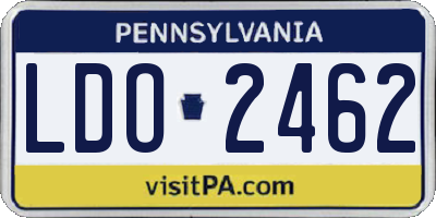 PA license plate LDO2462