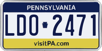PA license plate LDO2471