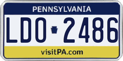 PA license plate LDO2486