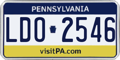 PA license plate LDO2546