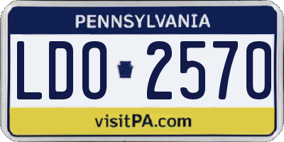 PA license plate LDO2570