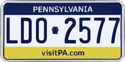 PA license plate LDO2577