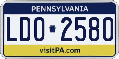 PA license plate LDO2580