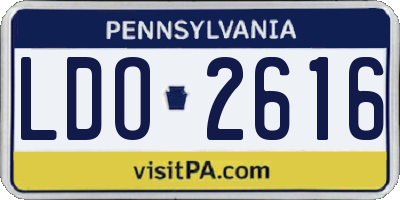 PA license plate LDO2616
