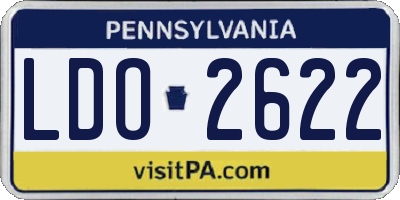 PA license plate LDO2622