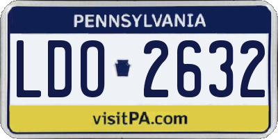 PA license plate LDO2632