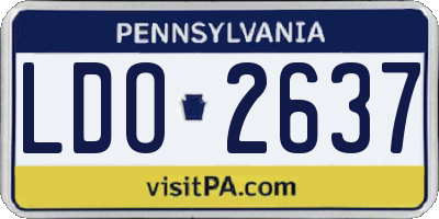 PA license plate LDO2637