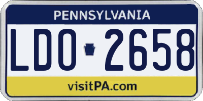 PA license plate LDO2658