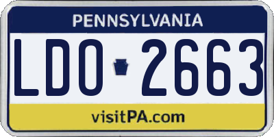 PA license plate LDO2663