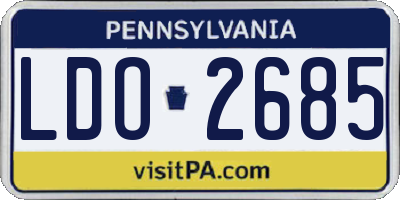 PA license plate LDO2685