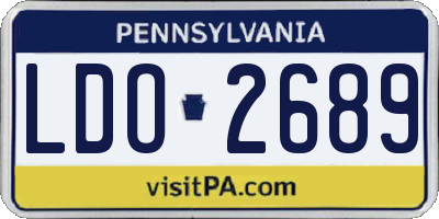 PA license plate LDO2689