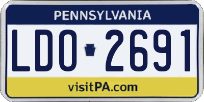 PA license plate LDO2691