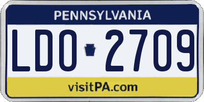 PA license plate LDO2709