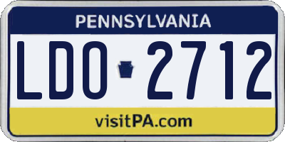 PA license plate LDO2712