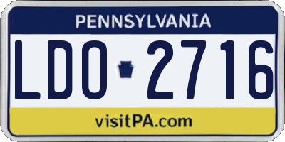 PA license plate LDO2716