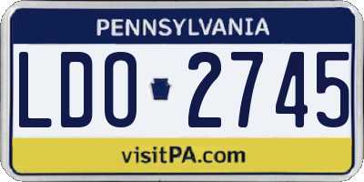 PA license plate LDO2745