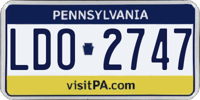 PA license plate LDO2747