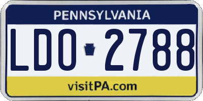 PA license plate LDO2788
