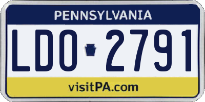 PA license plate LDO2791